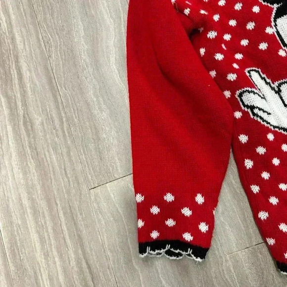 Disney Vintage Minnie and Mickey Kids Girls Sweater - 90's - Size 14/L - Picture 4 of 5